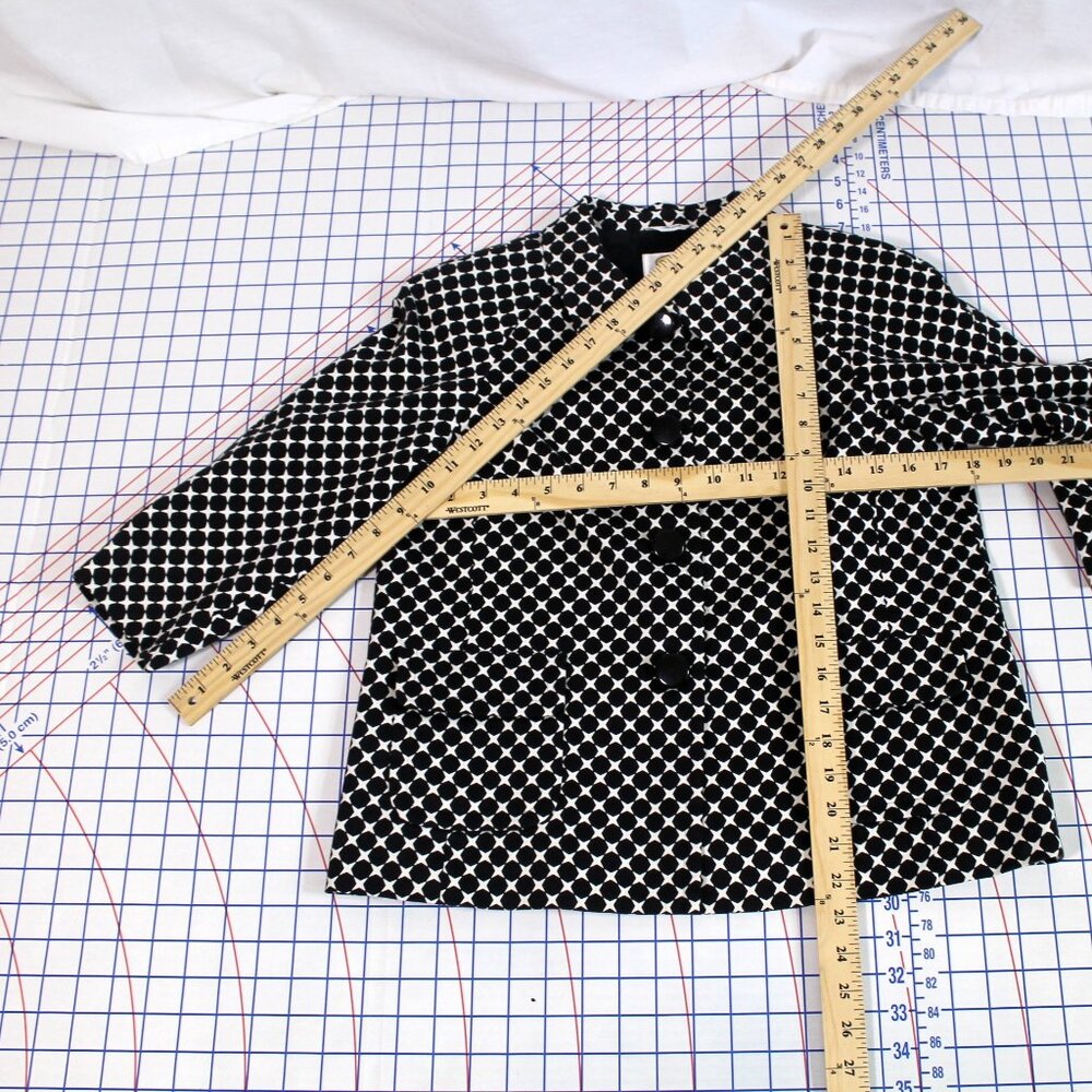 Talbots Retro Swing Blazer 60s Vibe 3/4 Sleeves Cotton Blend Size 4P - Picture 6 of 13